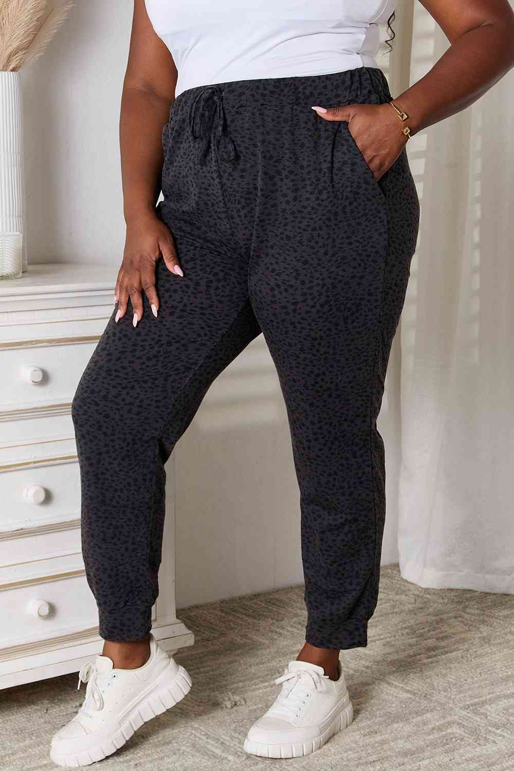 Basic Bae Leopard Print Joggers with Pockets - nailedmoms