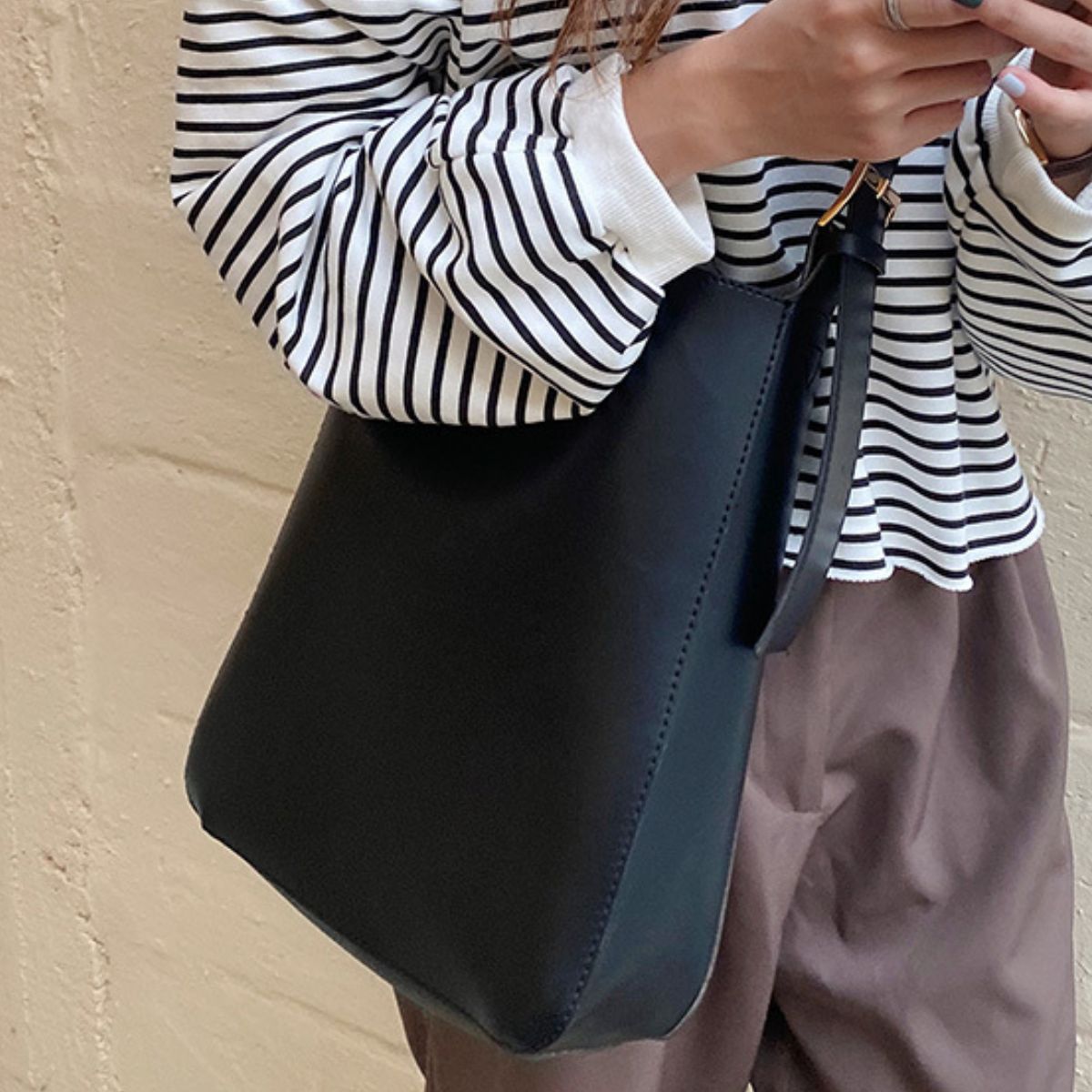 PU Leather Tote Bag - nailedmoms
