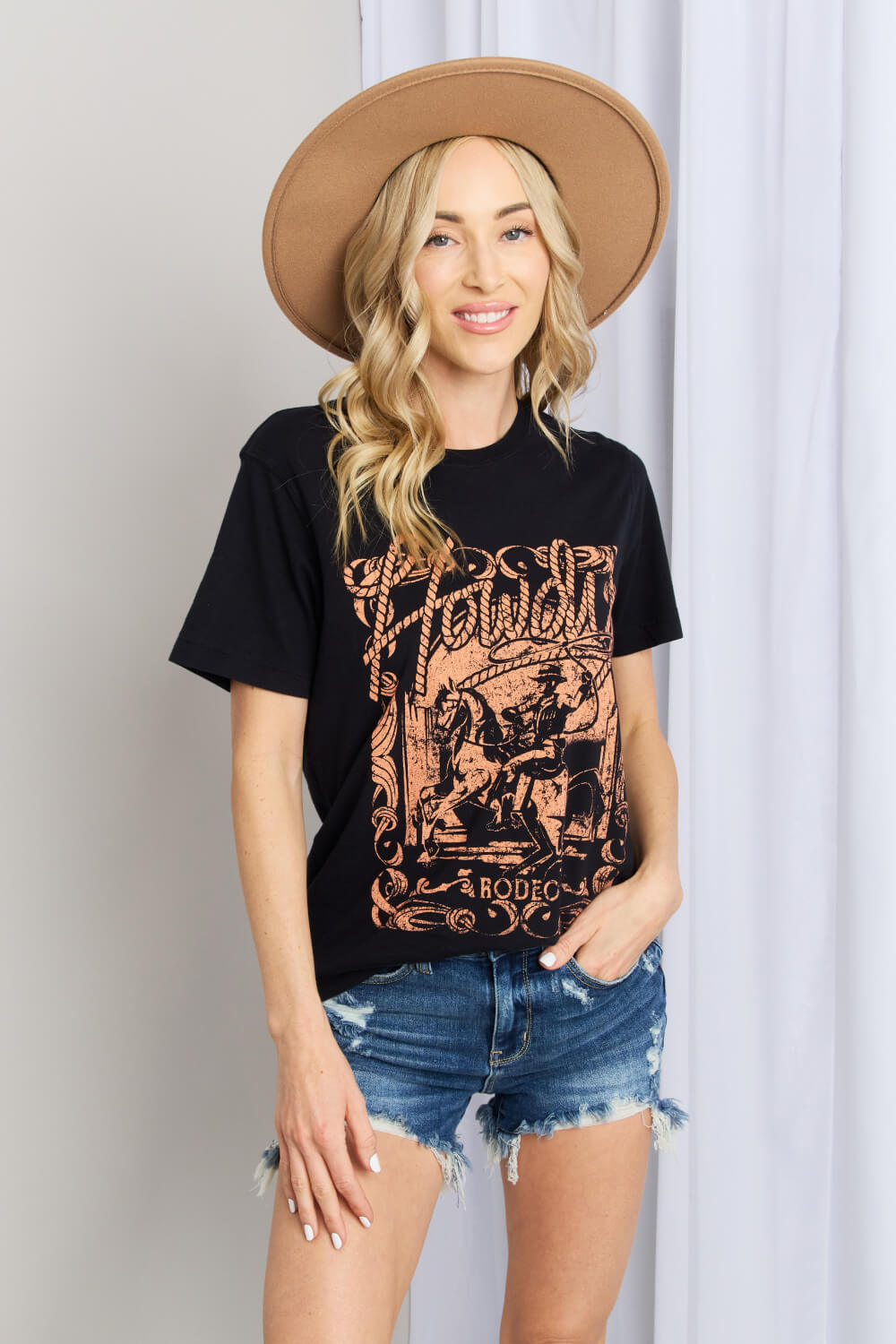 mineB Full Size Graphic Round Neck Tee - nailedmoms