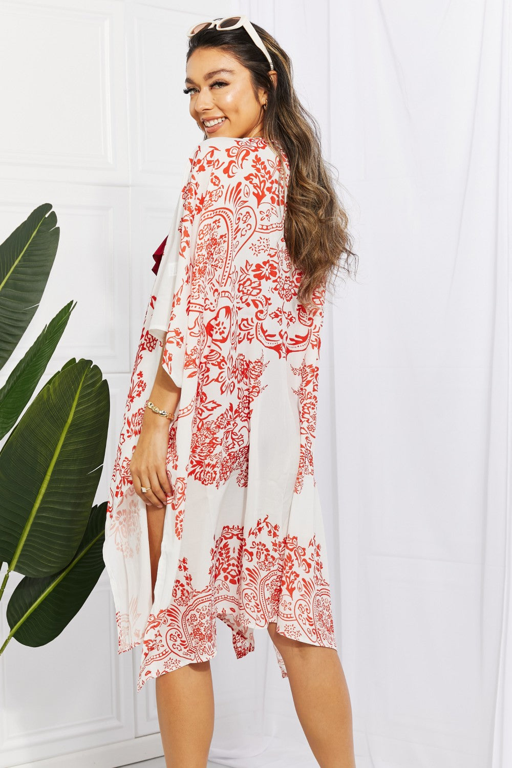 Floral Side Slit Cover Up - nailedmoms