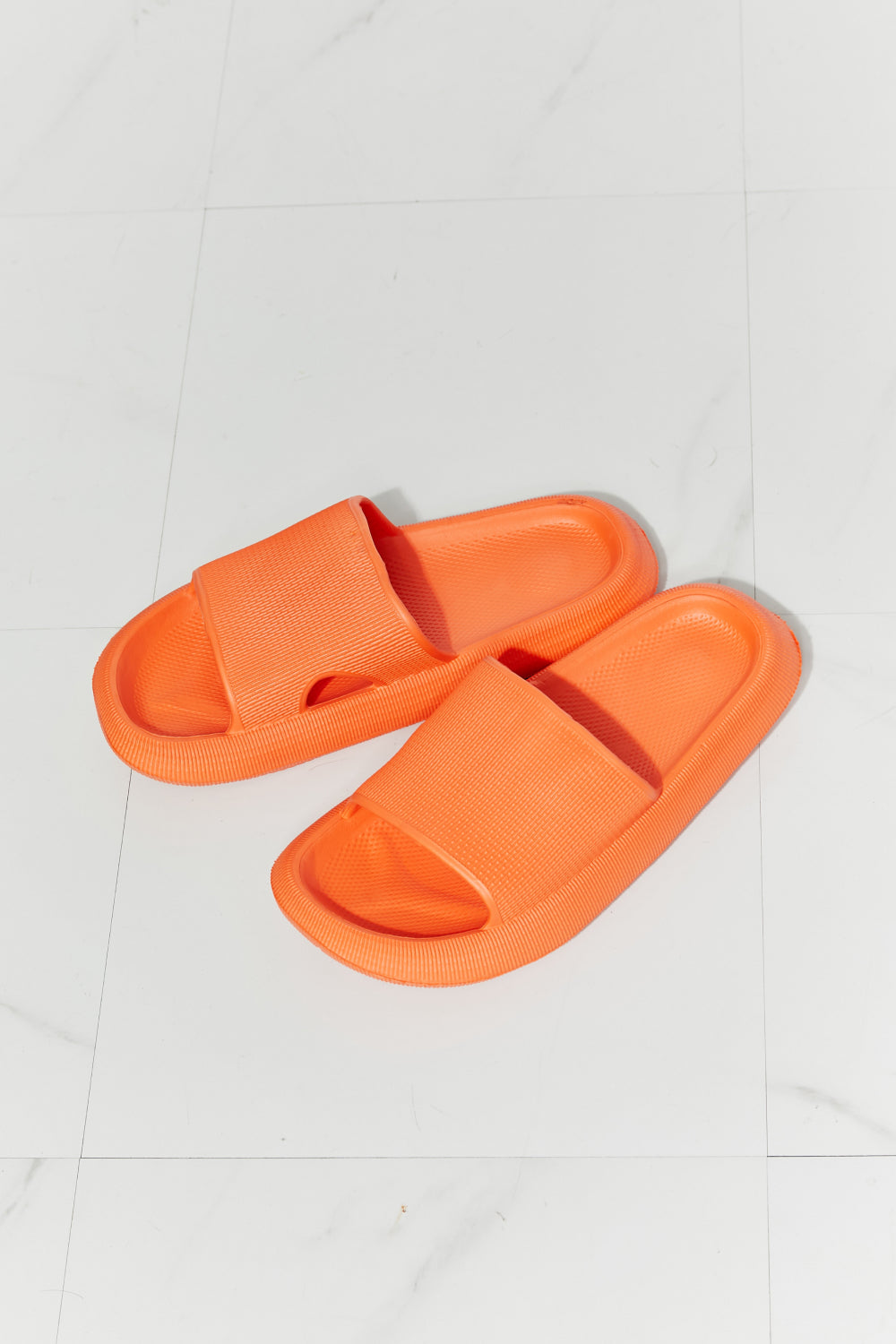 MMShoes Arms Around Me Open Toe Slide in Orange - nailedmoms