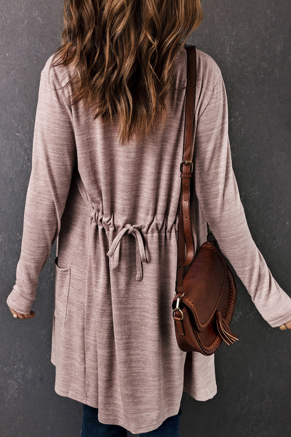 Long Sleeve Open Front Cardigan with Pocket - nailedmoms