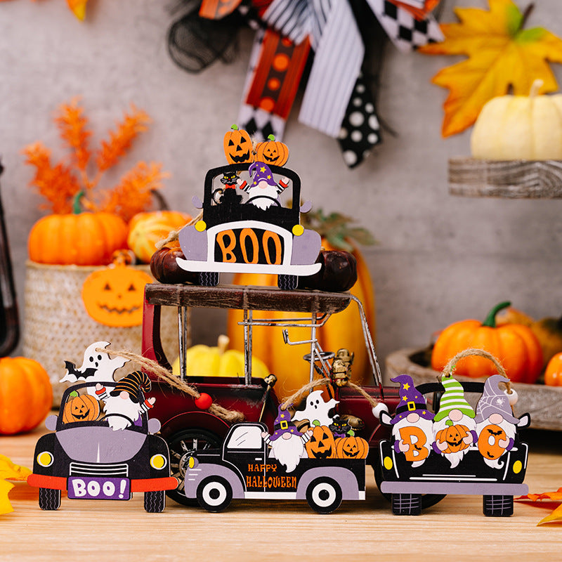 4-Piece Halloween Element Car-Shape Hanging Widgets - nailedmoms