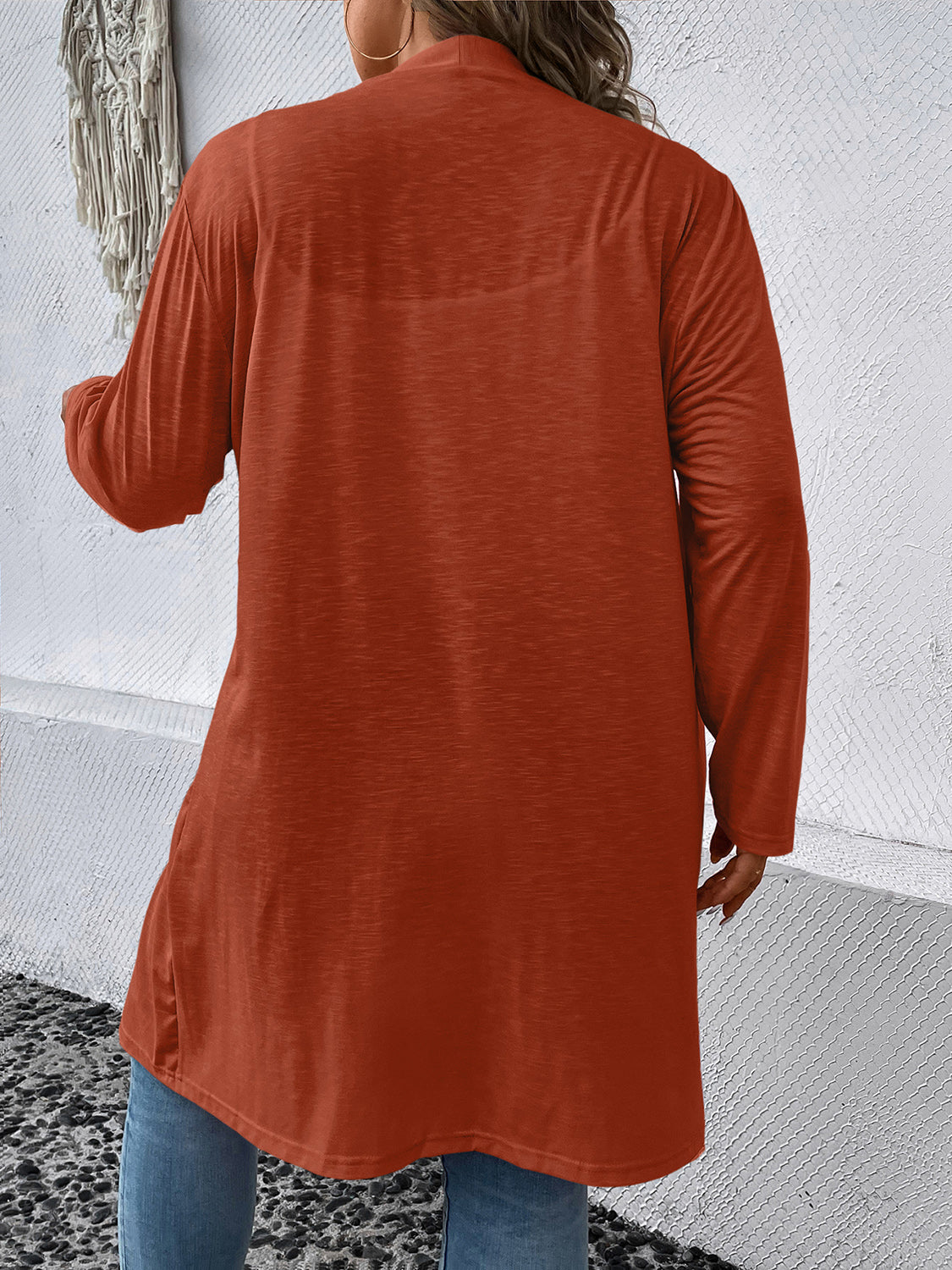 Plus Size Button Down Longline Cardigan - nailedmoms