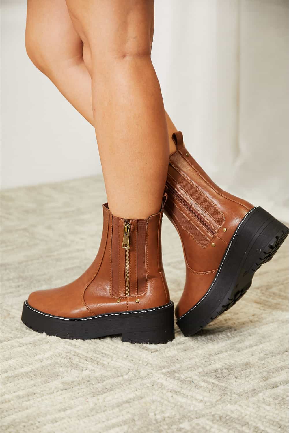 Forever Link Side Zip Platform Boots - nailedmoms