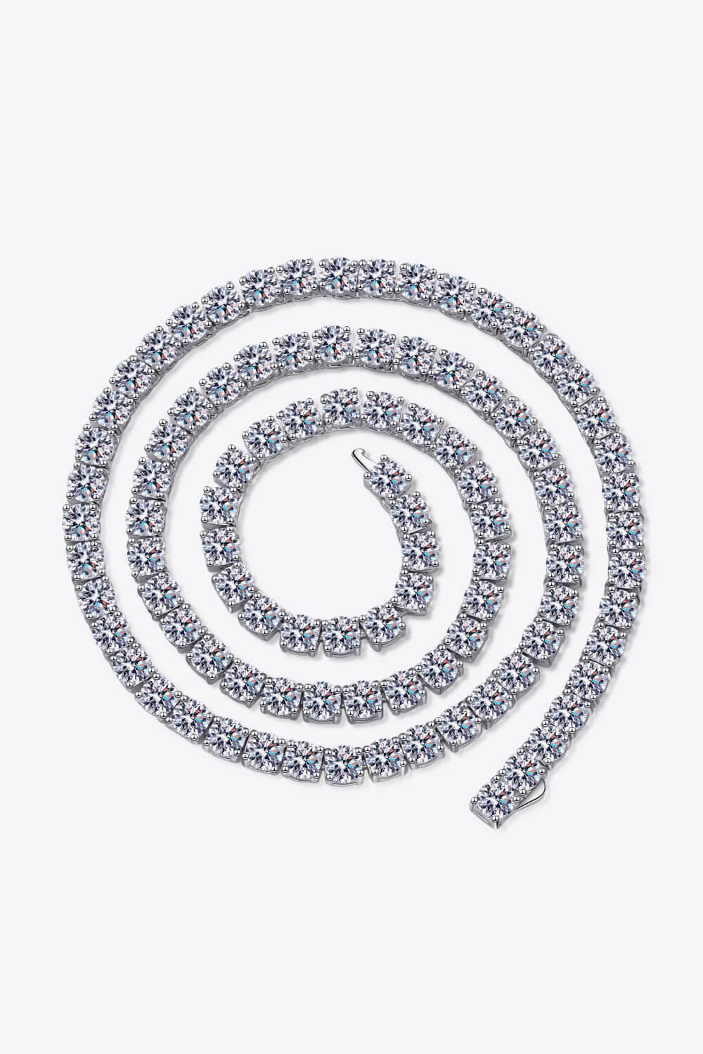 Moissanite Rhodium-Plated Necklace - nailedmoms