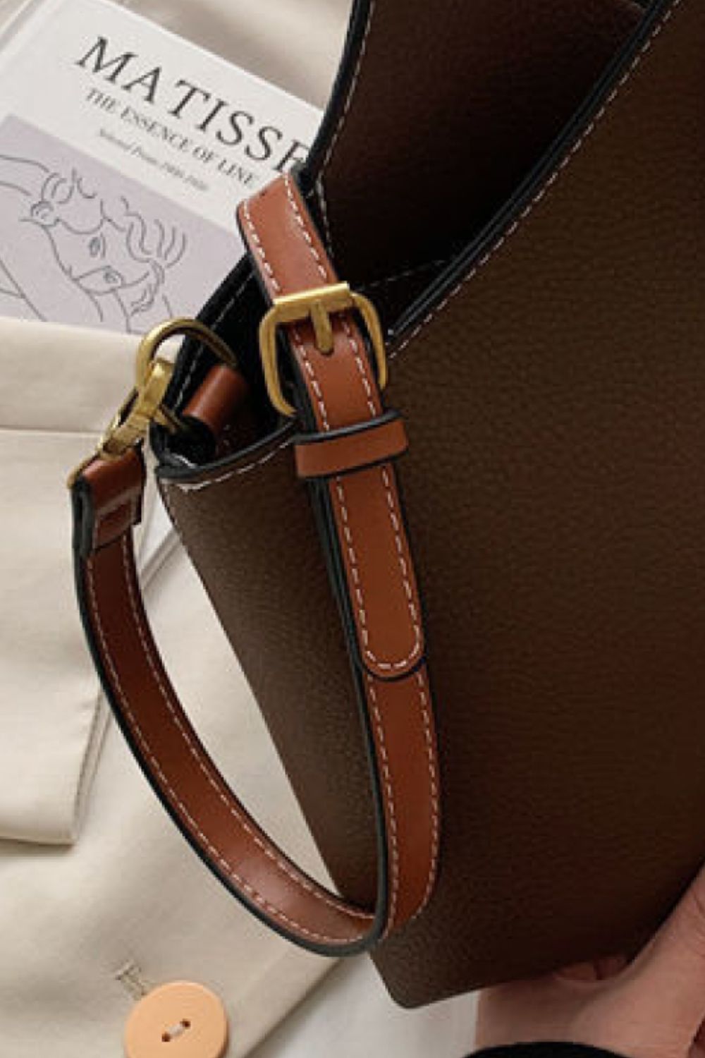 Fashion PU Leather Bucket Bag - nailedmoms