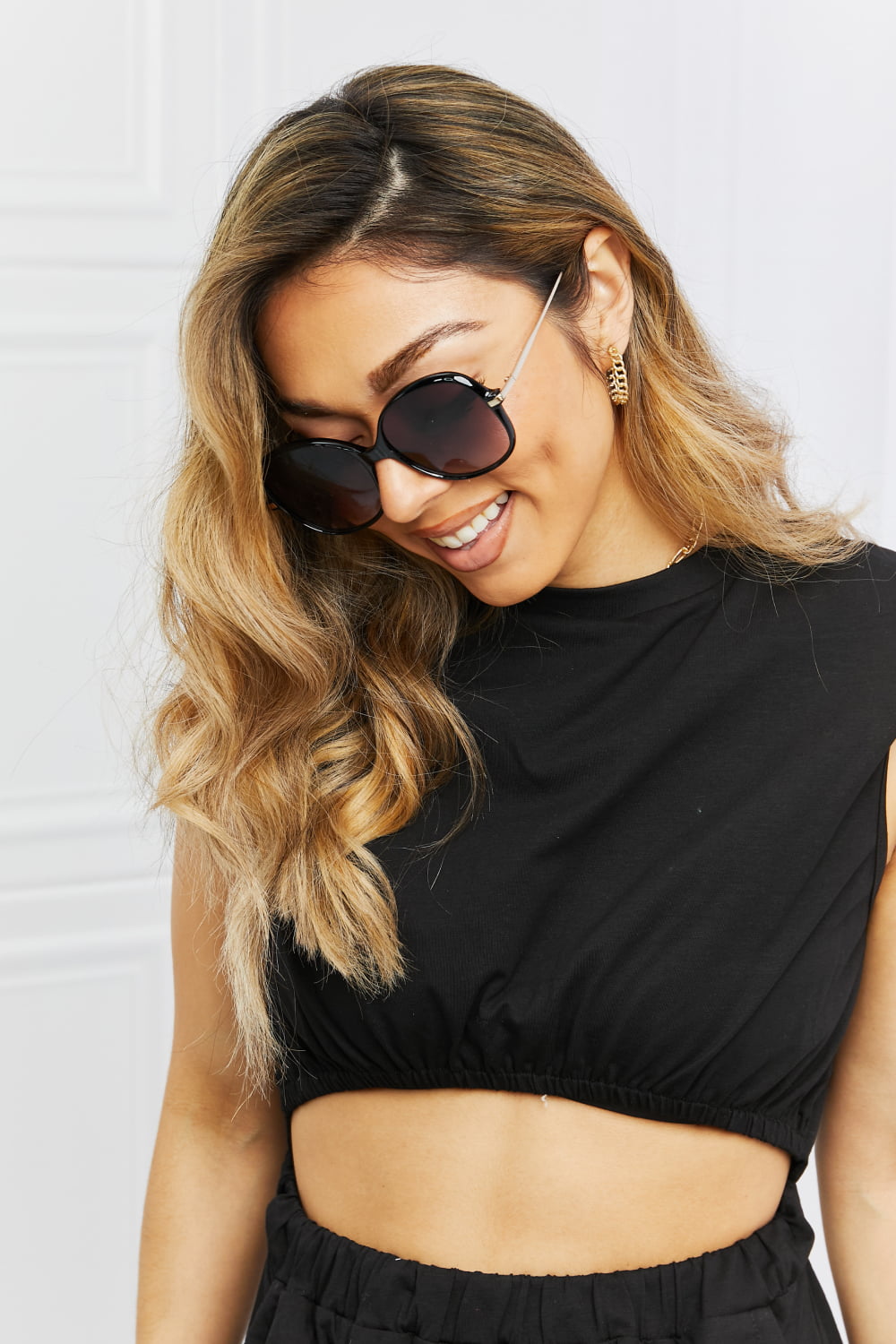 Metal-Plastic Hybrid Full Rim Sunglasses - nailedmoms