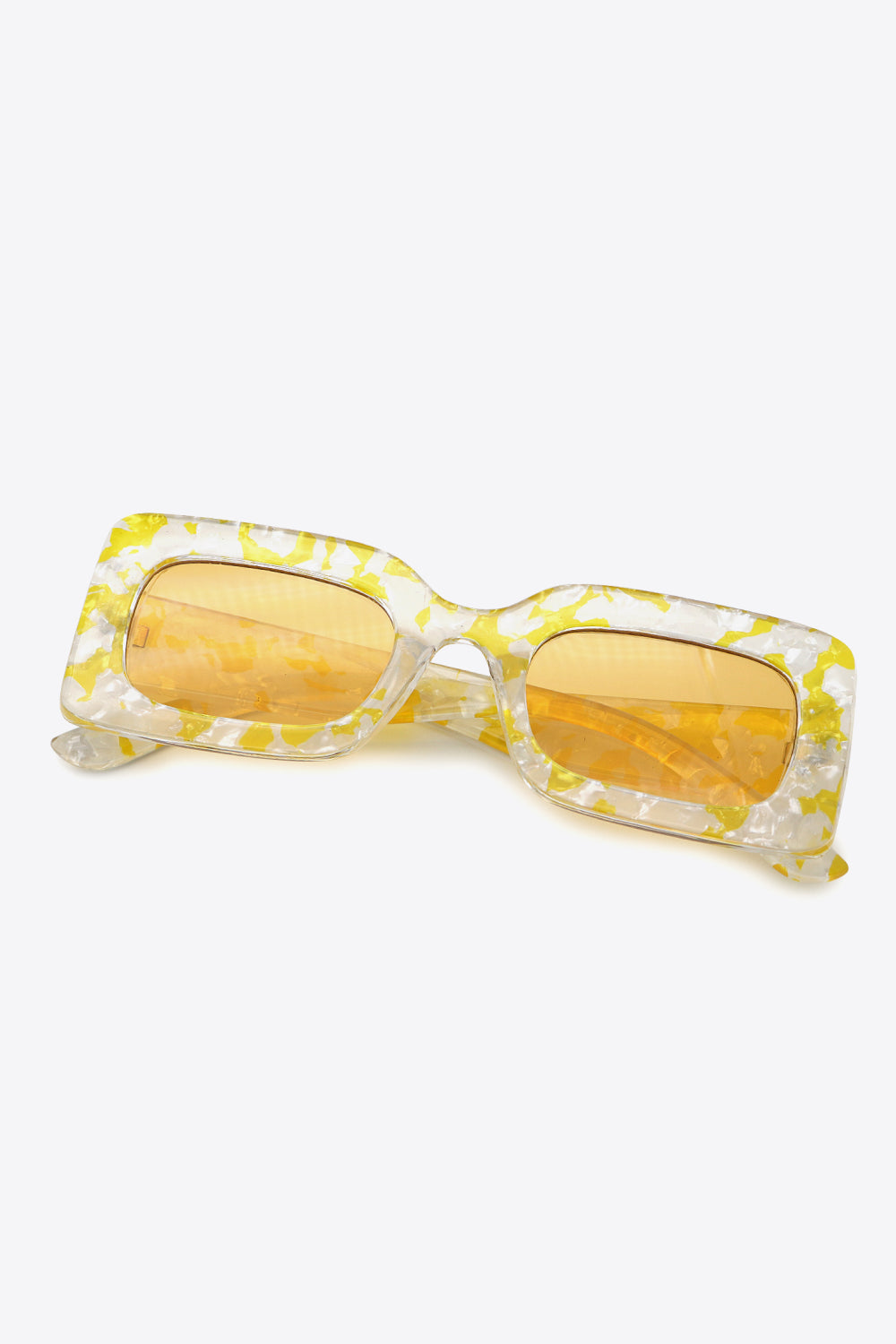 Tortoiseshell Rectangle Polycarbonate Sunglasses - nailedmoms
