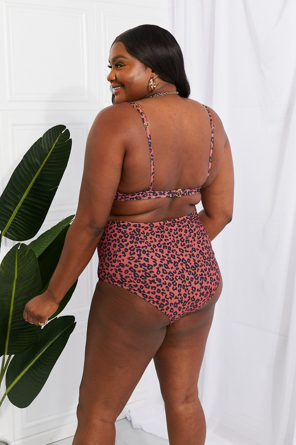 Marina West Swim Take A Dip Twist High-Rise Bikini in Ochre - nailedmoms