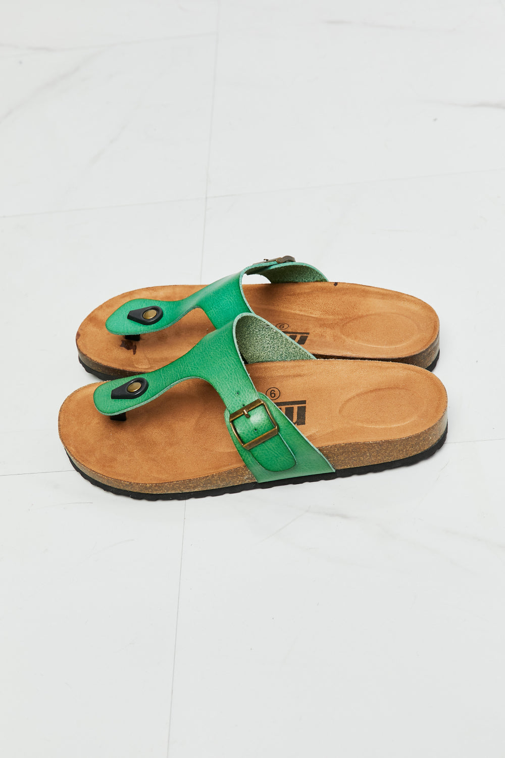 MMShoes Drift Away T-Strap Flip-Flop in Green - nailedmoms