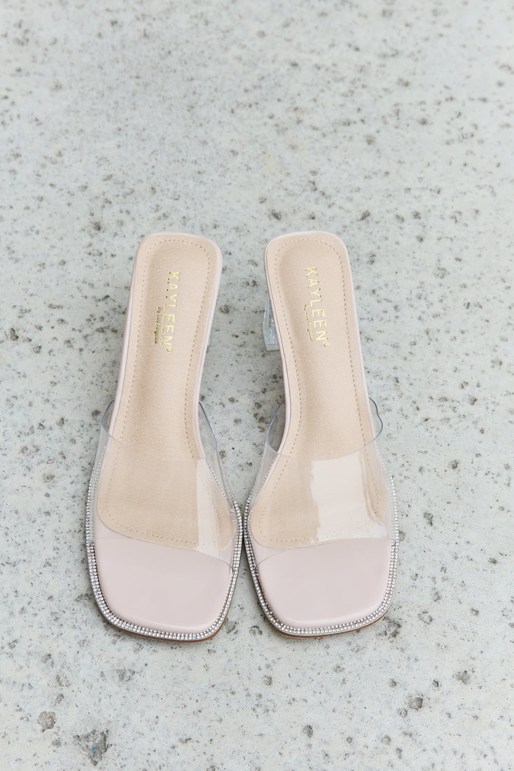 DDK Make Myself Clear Mule Block Heels - nailedmoms