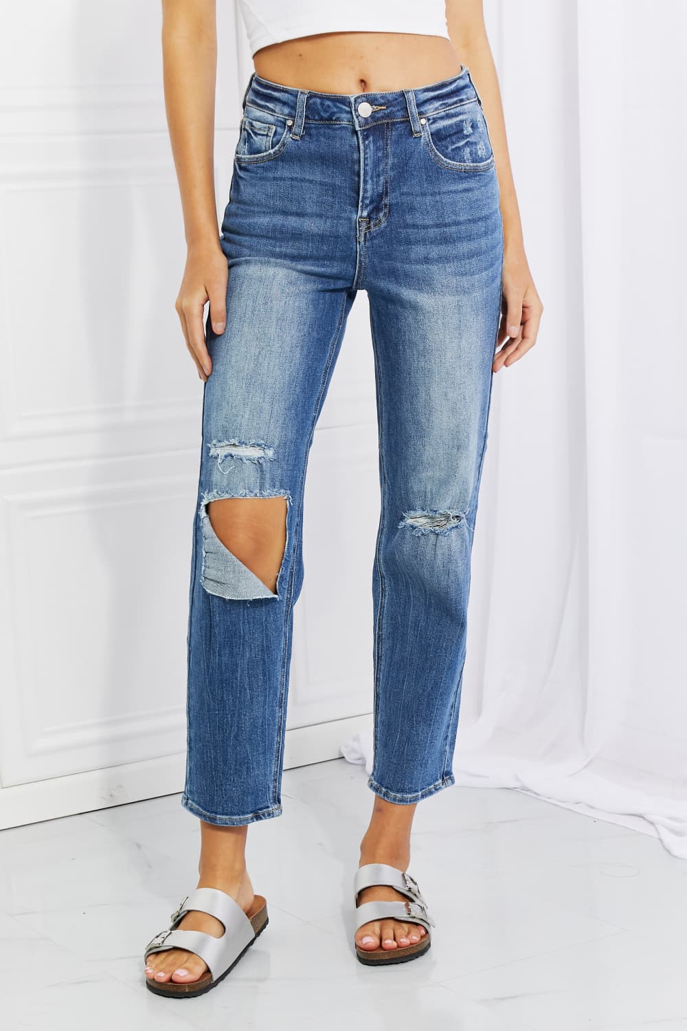 RISEN Full Size Emily High Rise Relaxed Jeans - nailedmoms