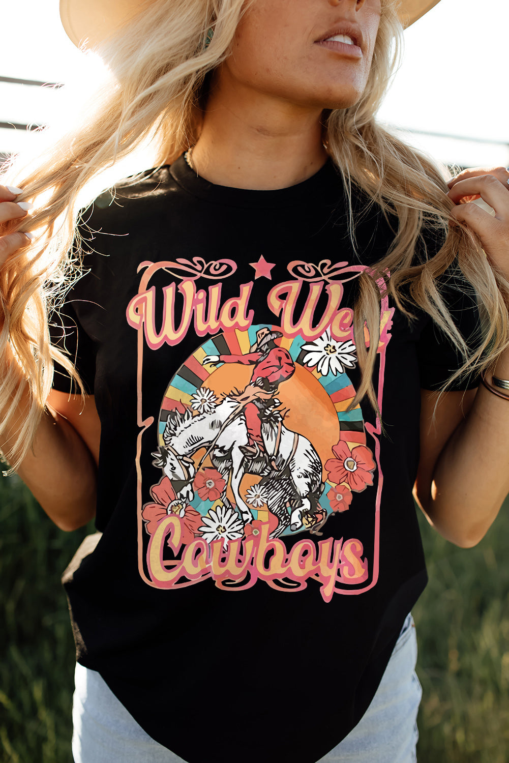 WILD WEST COWBOYS Graphic Tee Shirt - nailedmoms