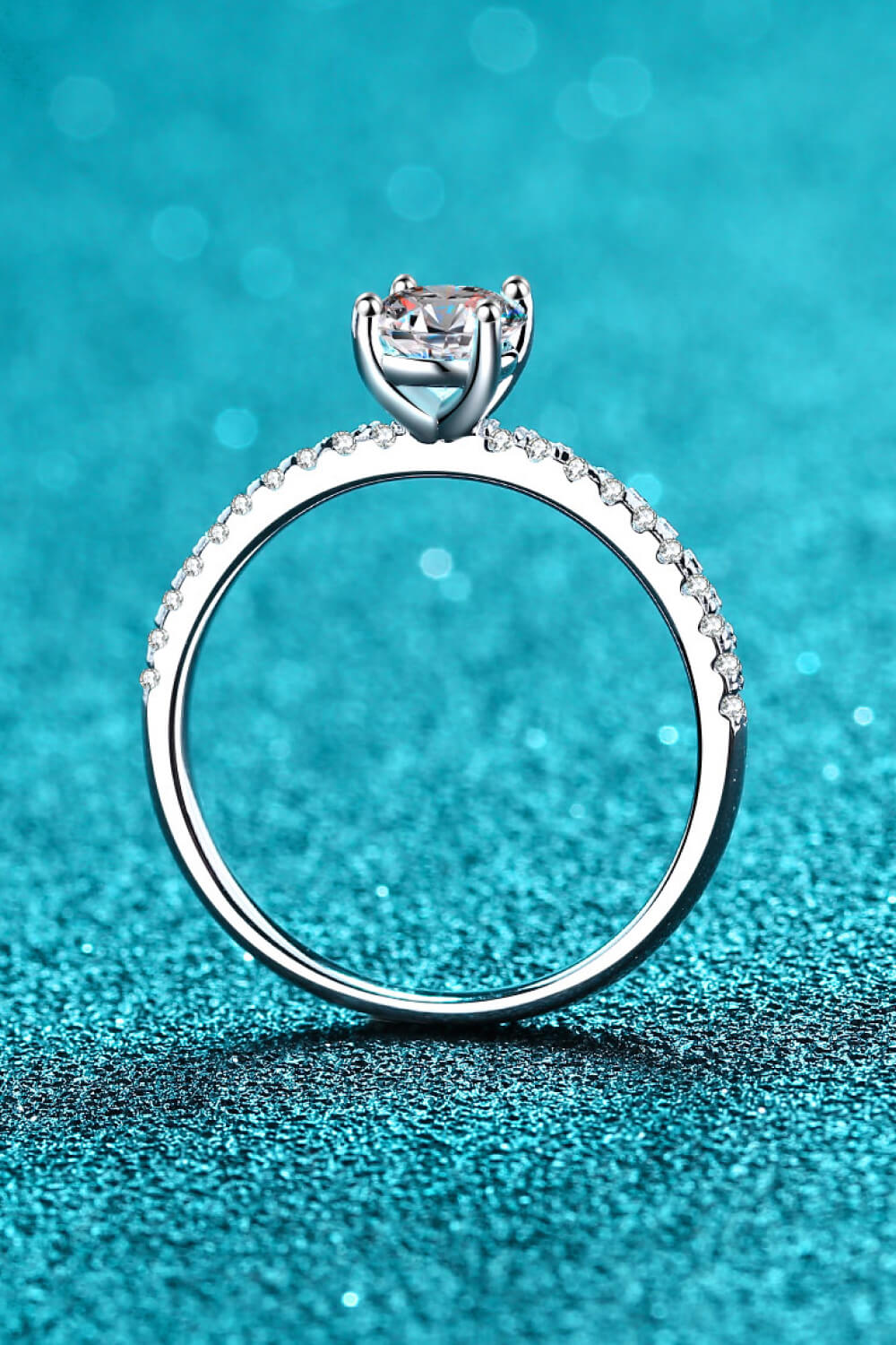 925 Sterling Silver Inlaid 1 Carat Moissanite Ring - nailedmoms