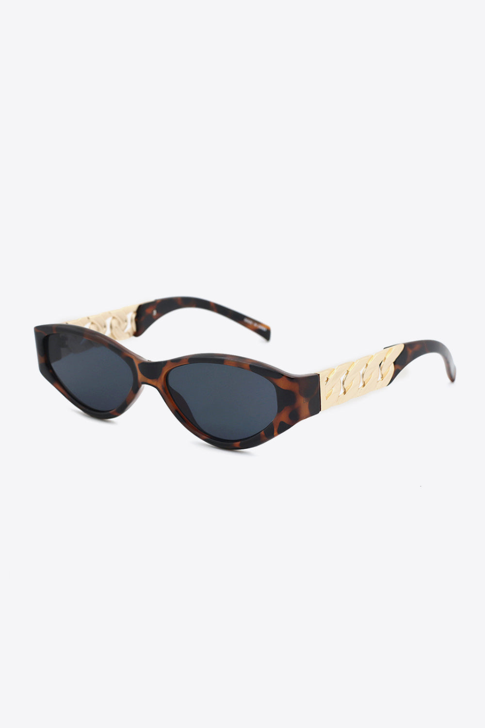 Chain Detail Temple Cat Eye Sunglasses - nailedmoms