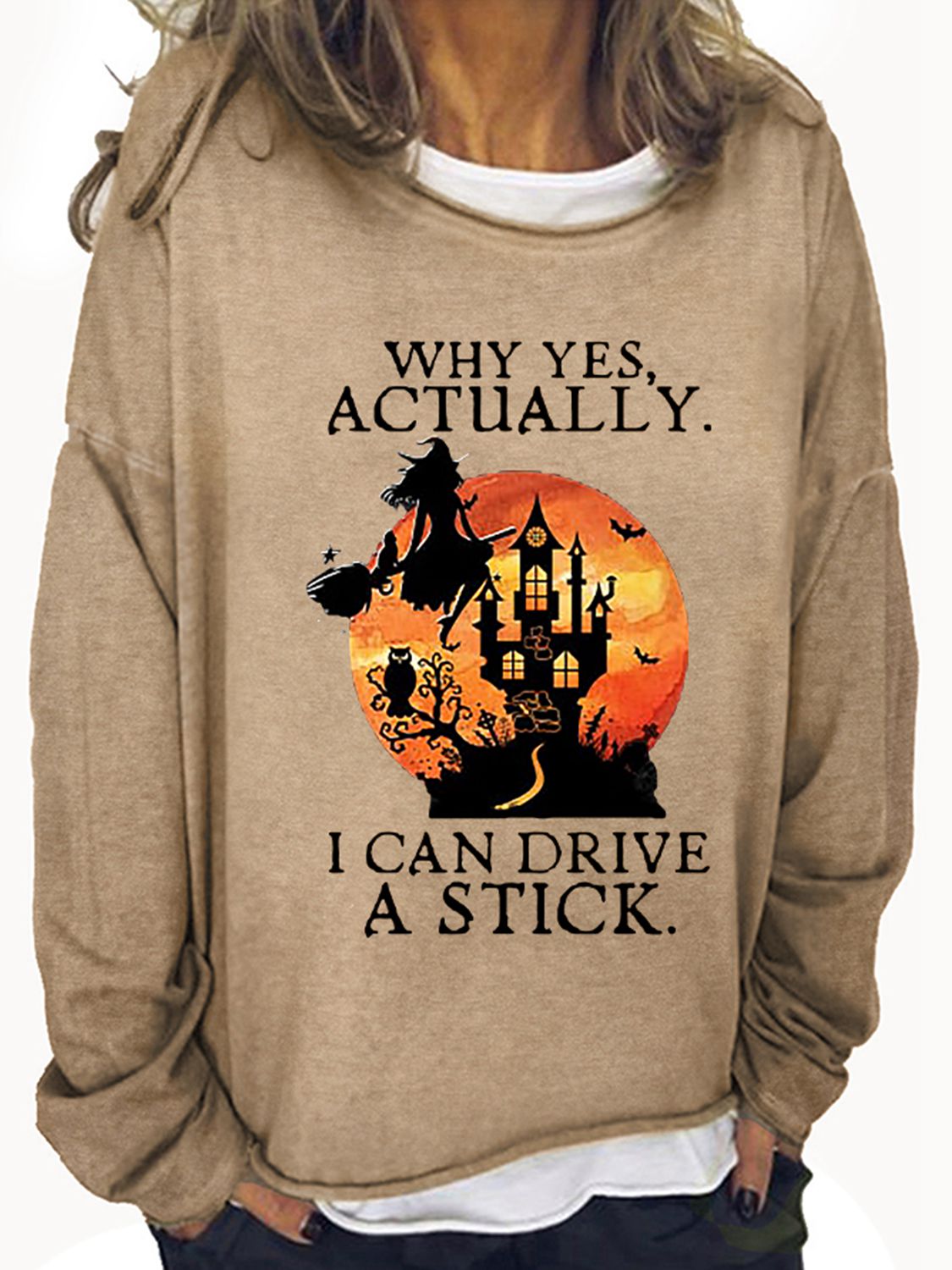 Full Size Graphic Round Neck Dropped Shoulder Sweatshirt - nailedmoms