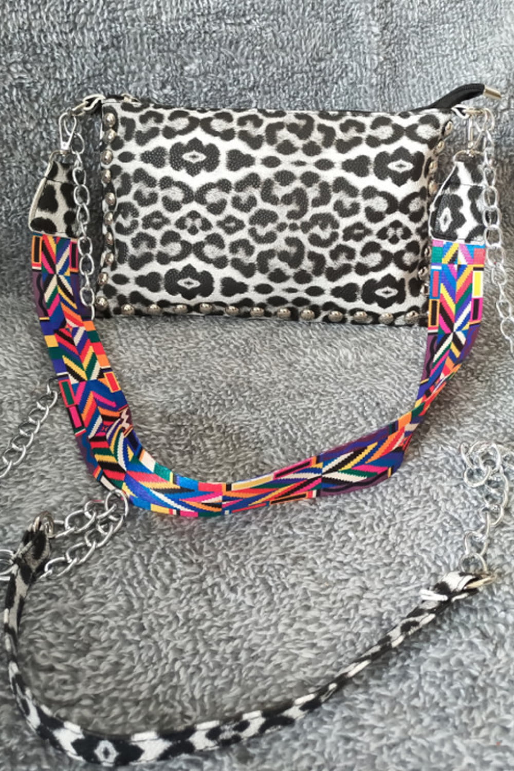 PU Leather Studded Shoulder Bag - nailedmoms