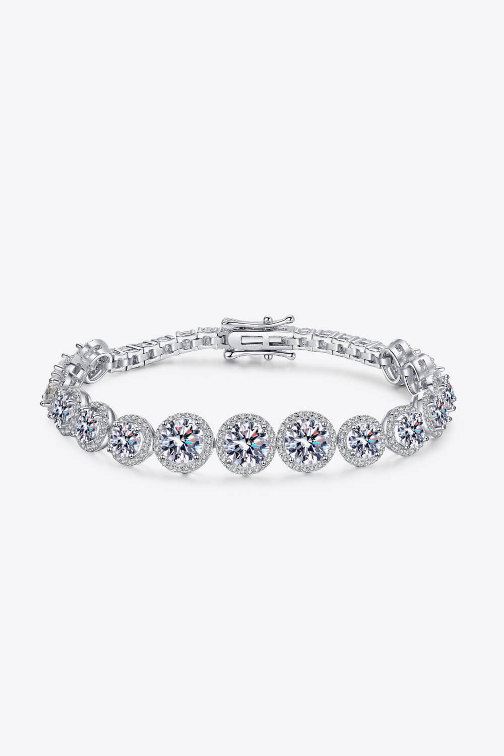 925 Sterling Silver 10.4 Carat Moissanite Bracelet - nailedmoms
