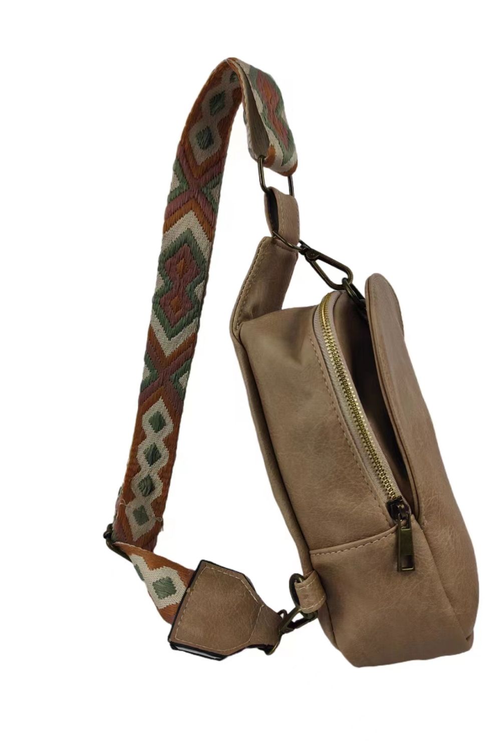 Adjustable Strap PU Leather Sling Bag - nailedmoms