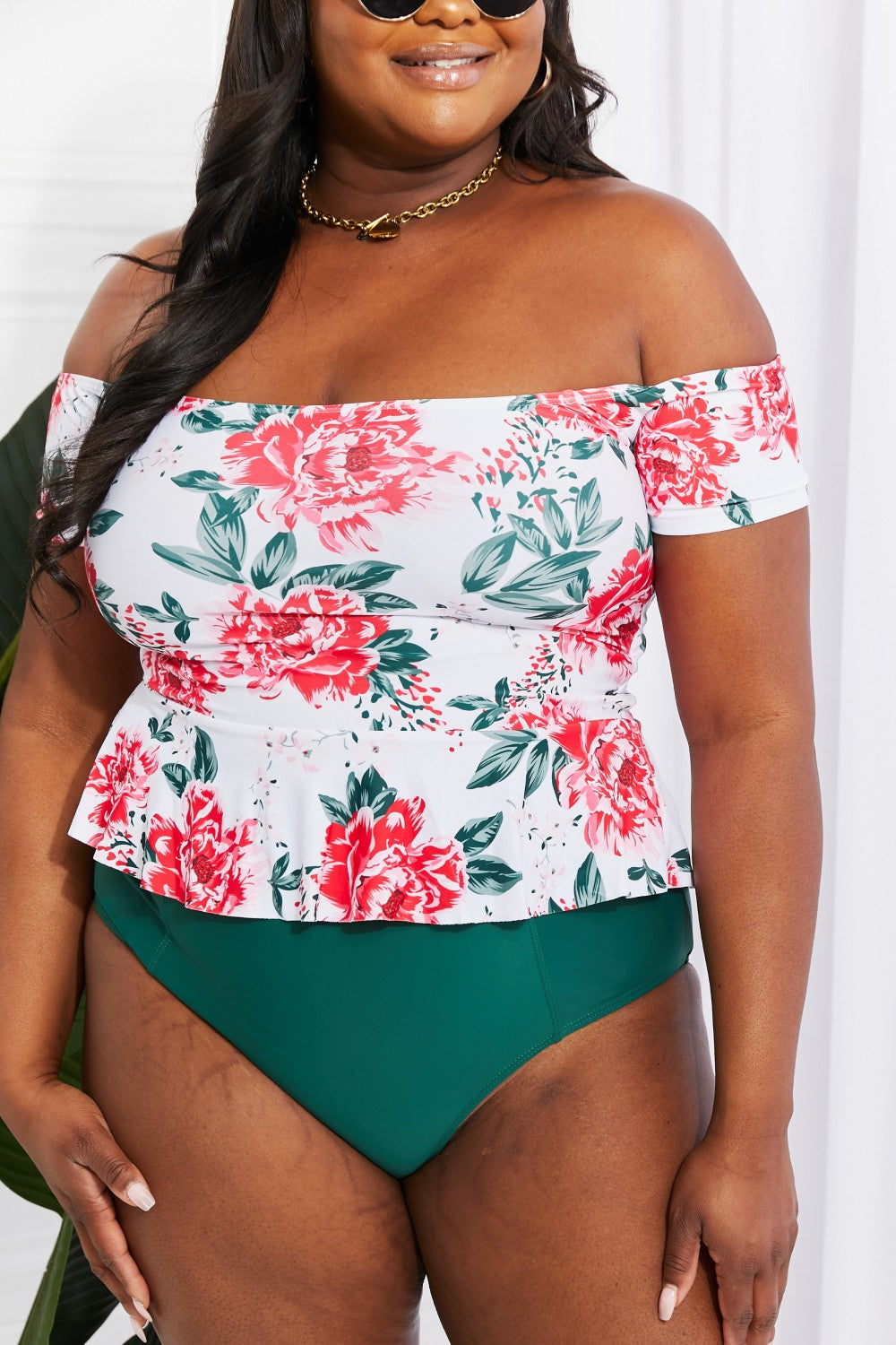 Marina West Swim Coastal Cutie Off-Shoulder Swim Tankini Set - nailedmoms
