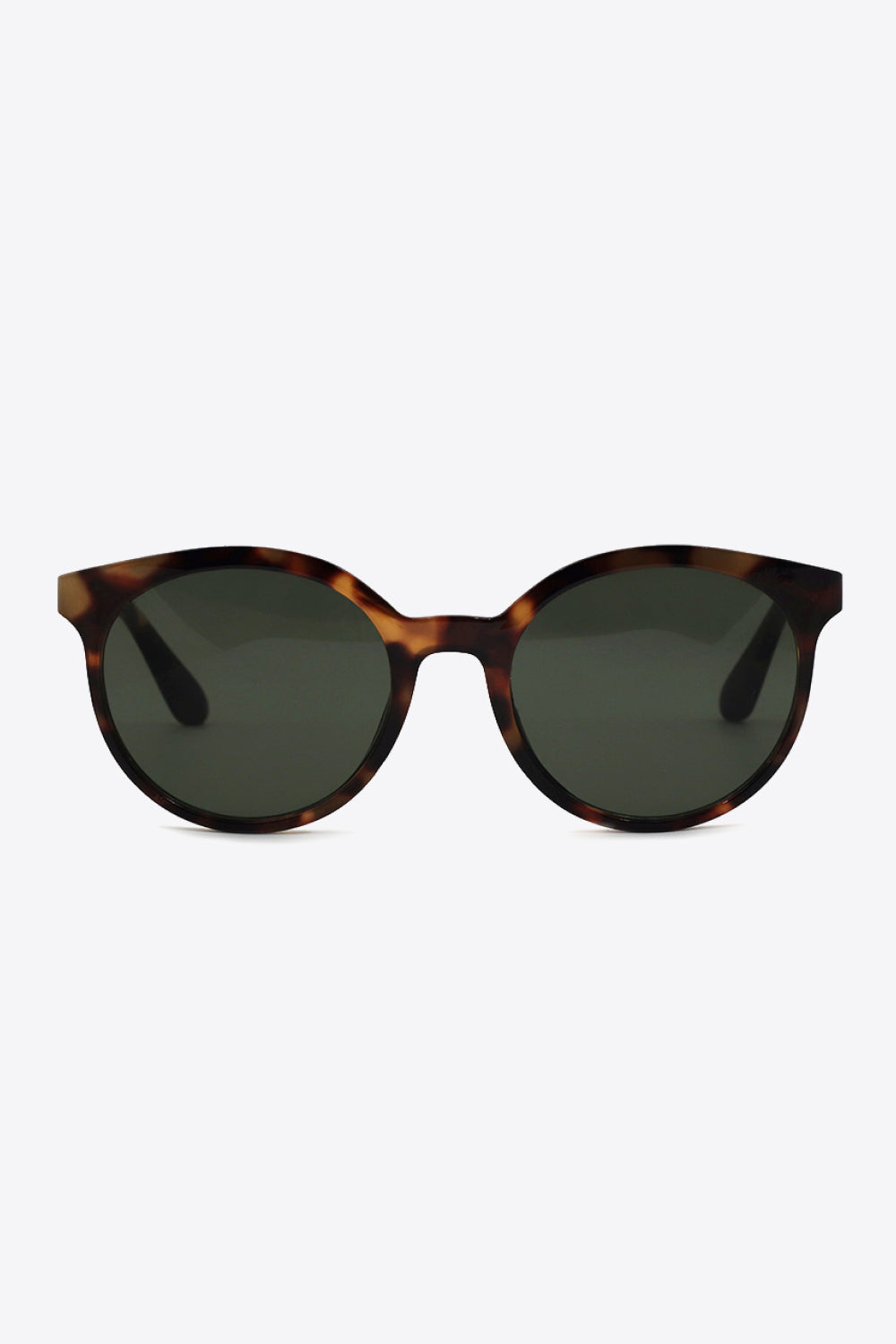 Tortoiseshell Round Polycarbonate Sunglasses - nailedmoms