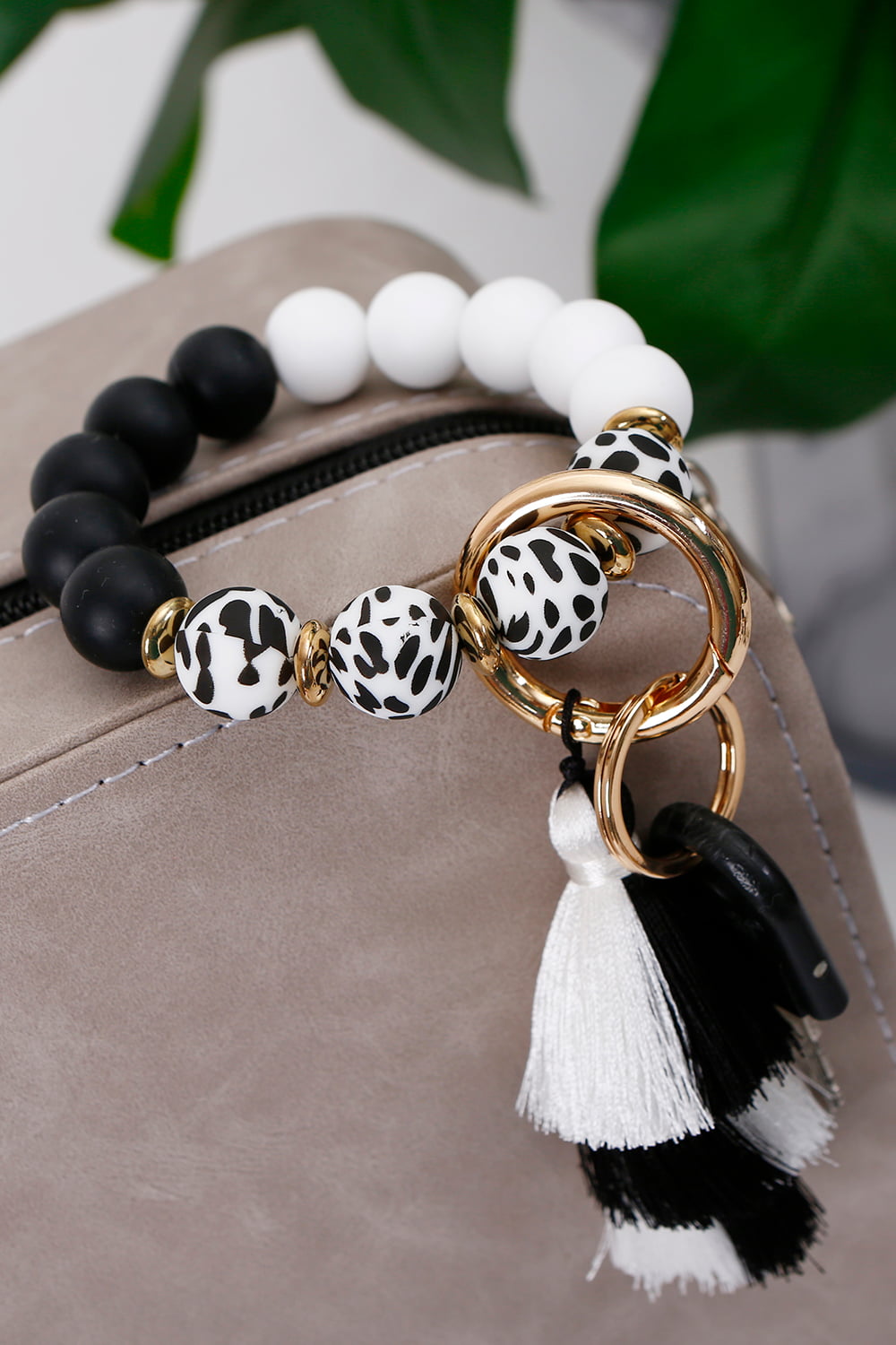 Beaded Keychain with Layered Tassel - nailedmoms