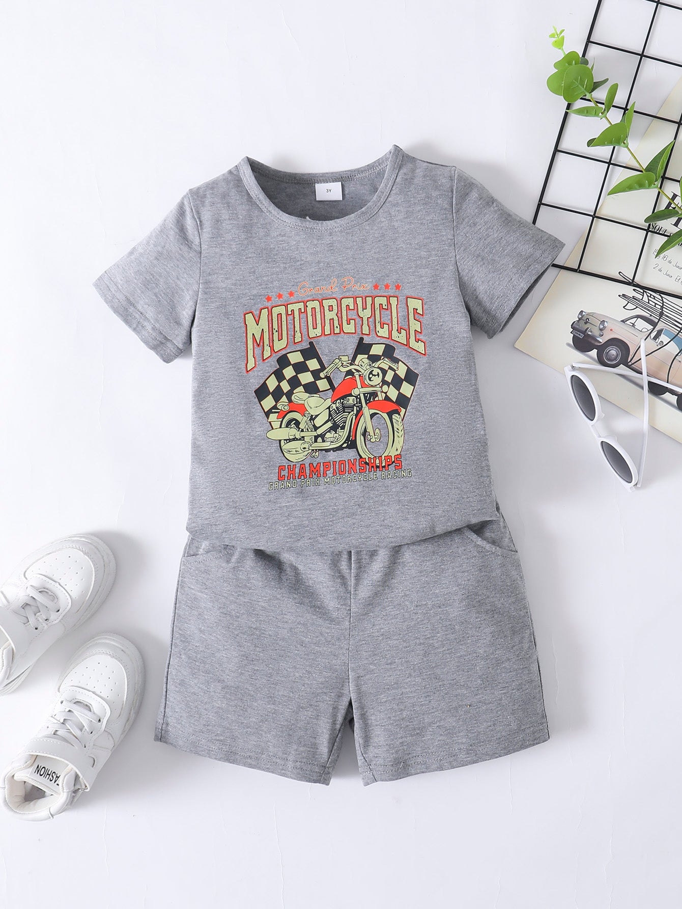 Boys CHAMPIONSHIPS Graphic Tee and Shorts Set - nailedmoms