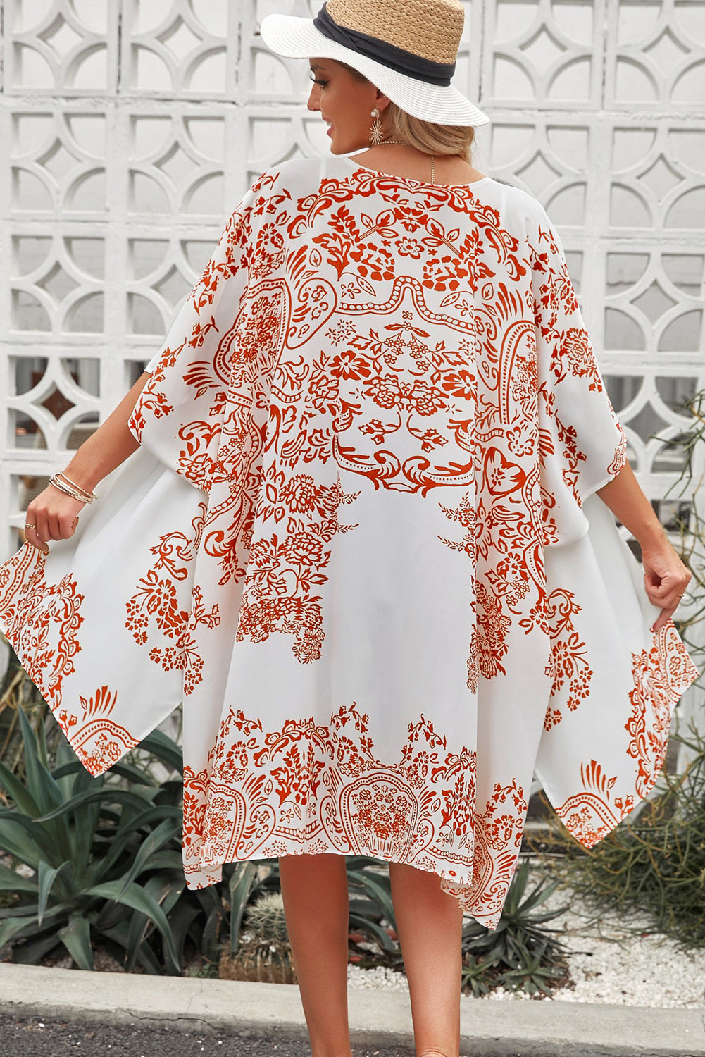 Floral Side Slit Cover Up - nailedmoms