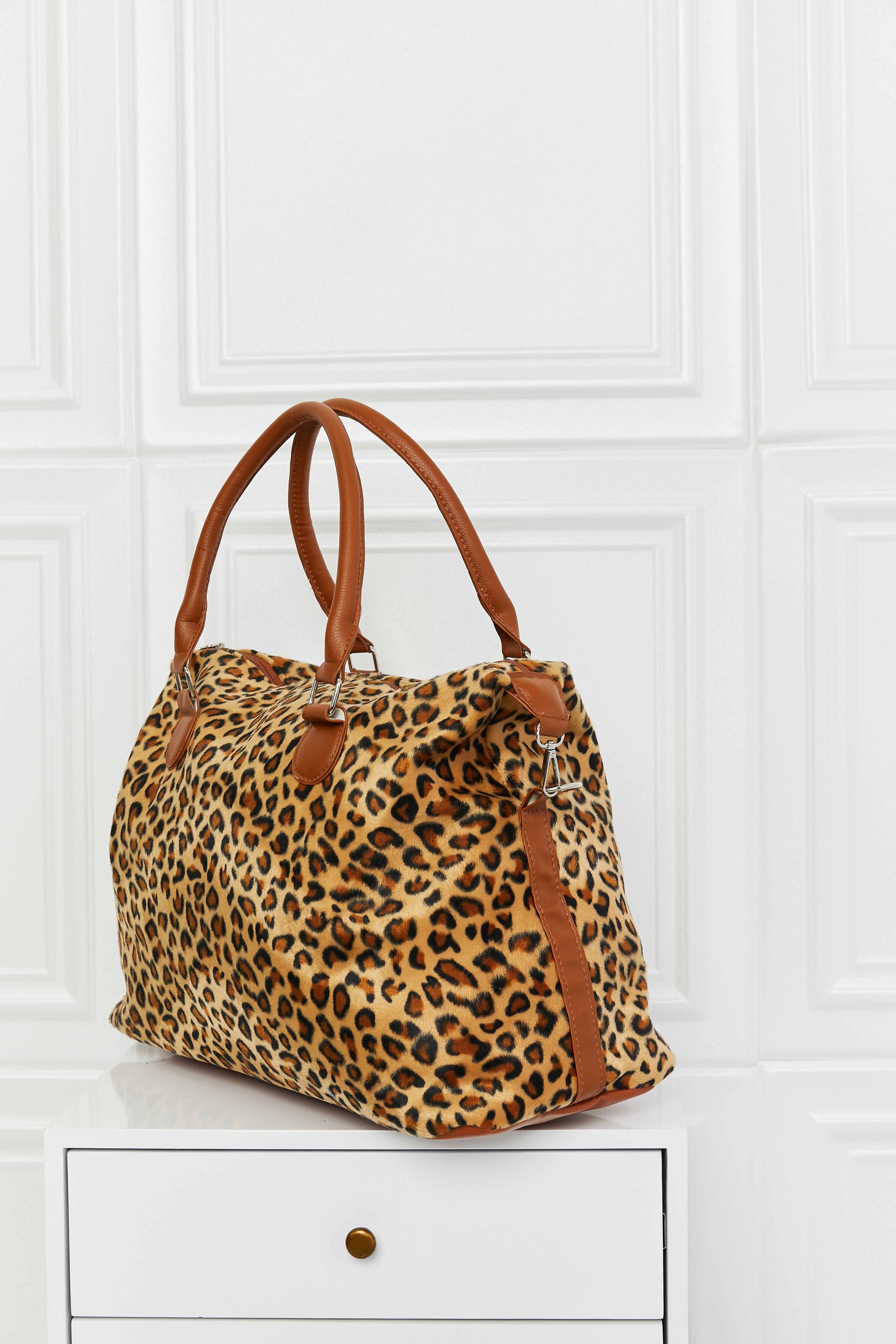 Animal Print Brushed Weekender Bag - nailedmoms