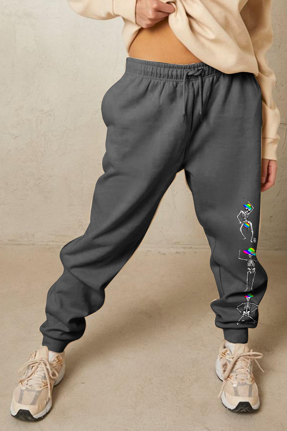 Simply Love Full Size SKELETON Graphic Sweatpants - nailedmoms