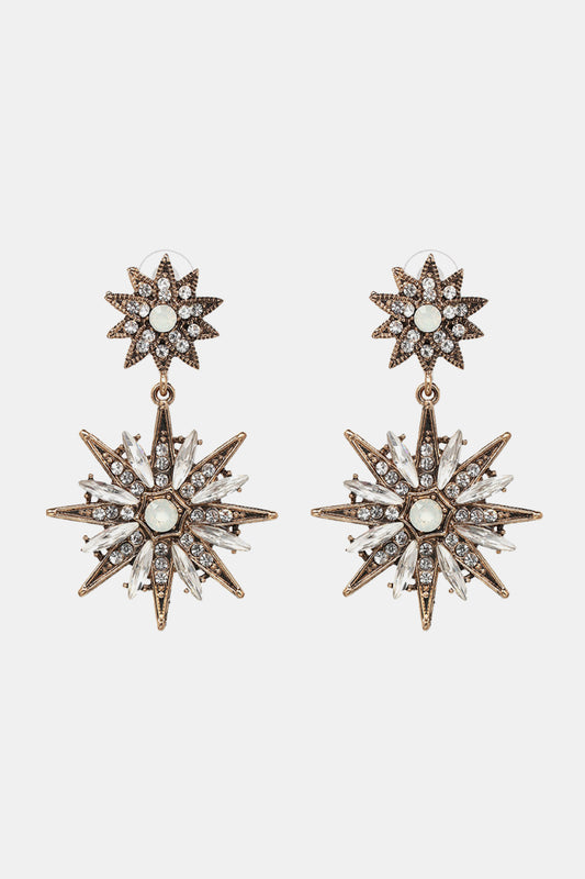 Zinc Alloy Star Shape Dangle Earrings - nailedmoms