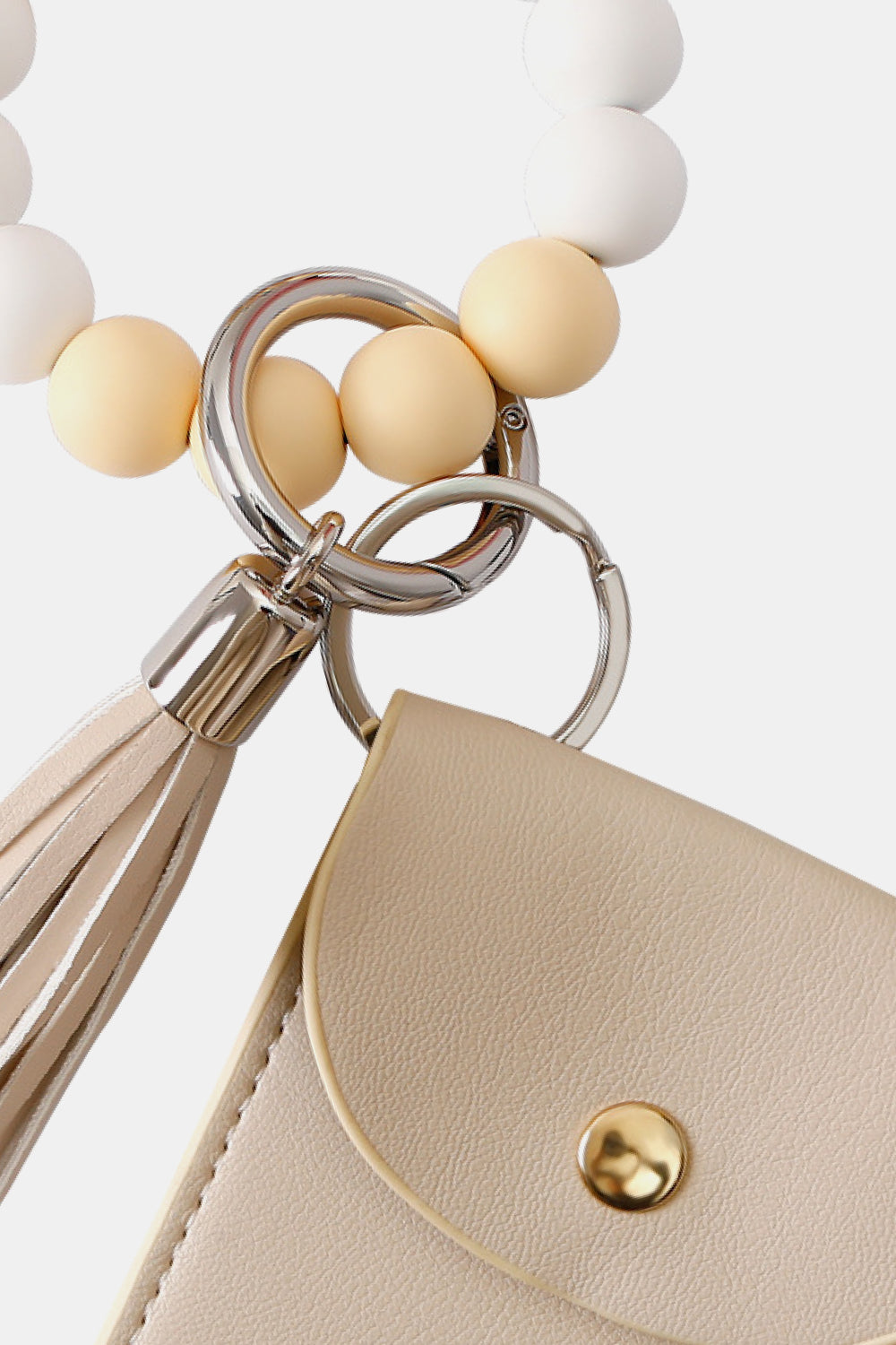Bead Wristlet Key Chain with Wallet - nailedmoms