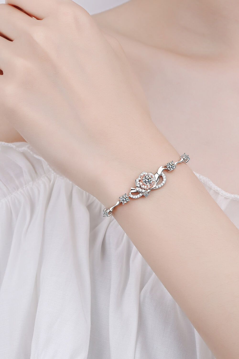 925 Sterling Silver Moissanite Bracelet - nailedmoms