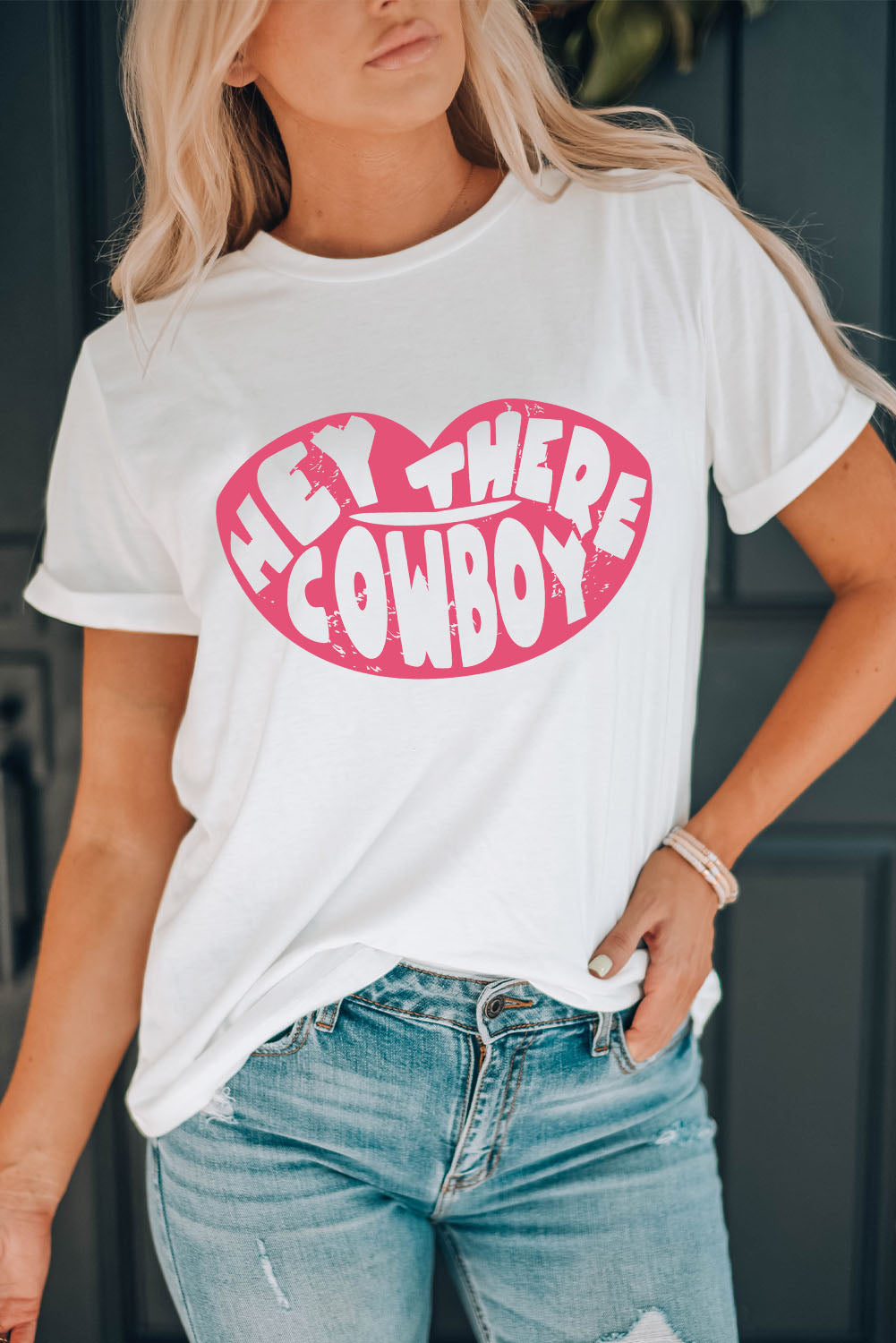HEY THERE COWBOY Graphic Tee Shirt - nailedmoms