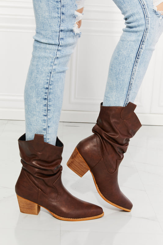 MMShoes Better in Texas Scrunch Cowboy Boots in Brown - nailedmoms