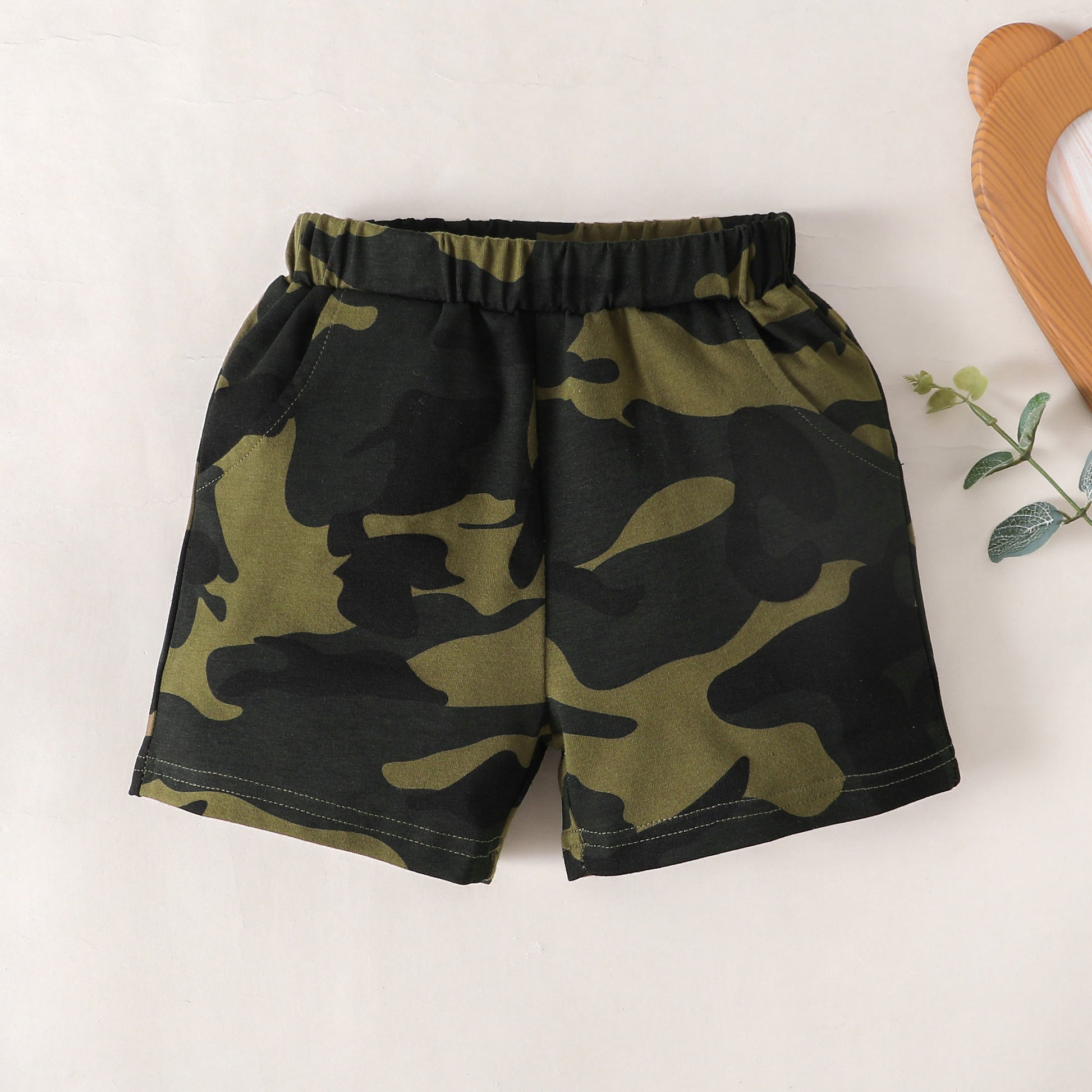 MAMA'S BOY Graphic T-Shirt and Camouflage Shorts Set - nailedmoms