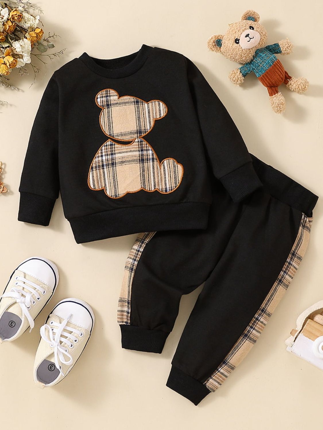 Baby Bear Graphic Sweatshirt and Joggers Set - nailedmoms
