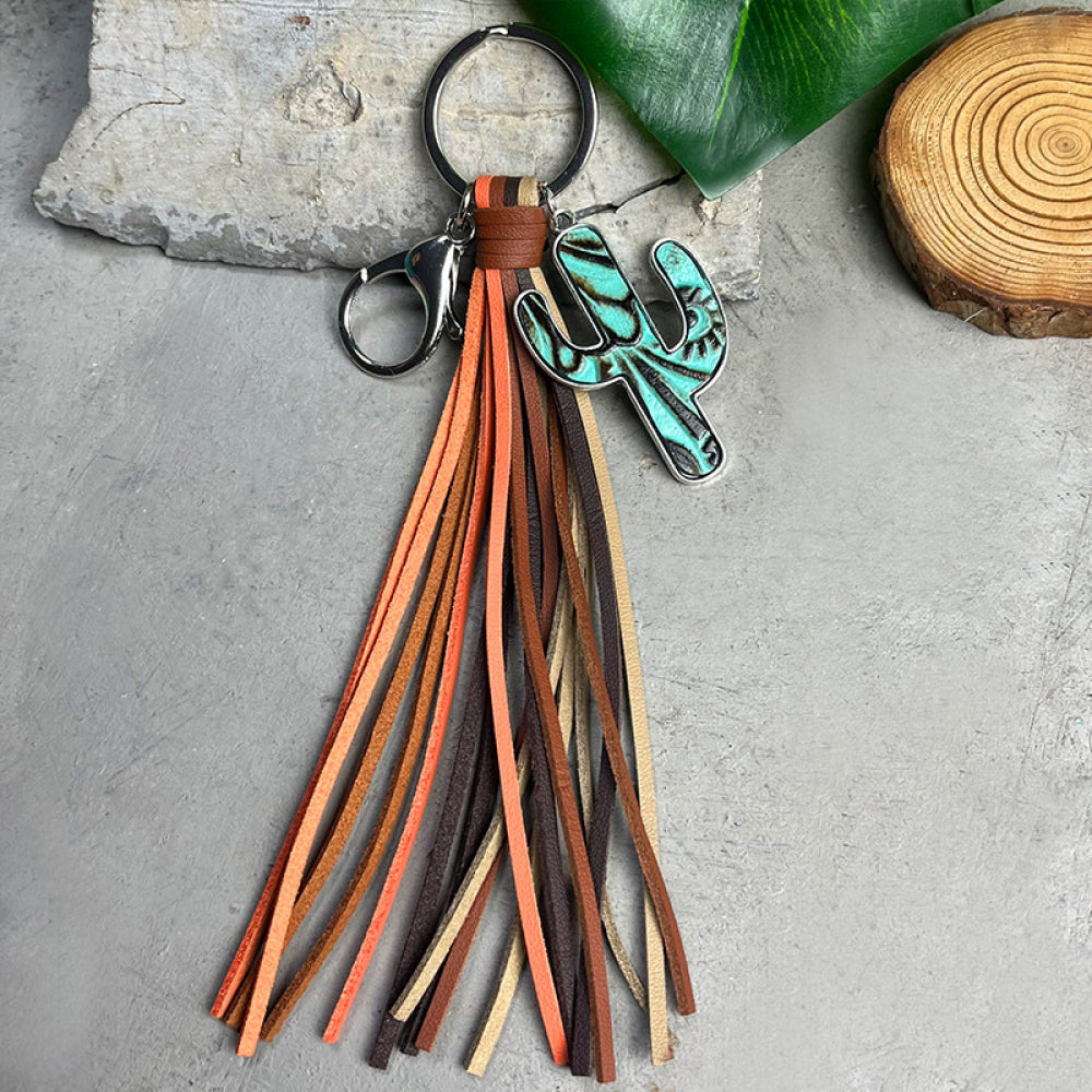 Cactus Keychain with Tassel - nailedmoms
