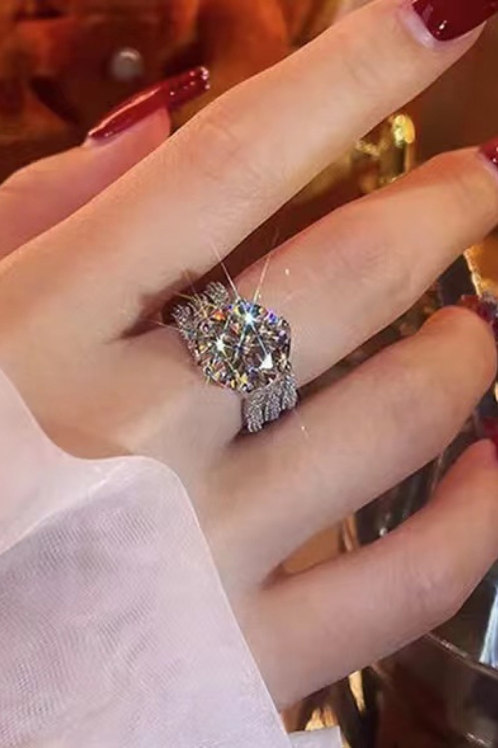 3 Carat Moissanite Three-Layer Ring - nailedmoms
