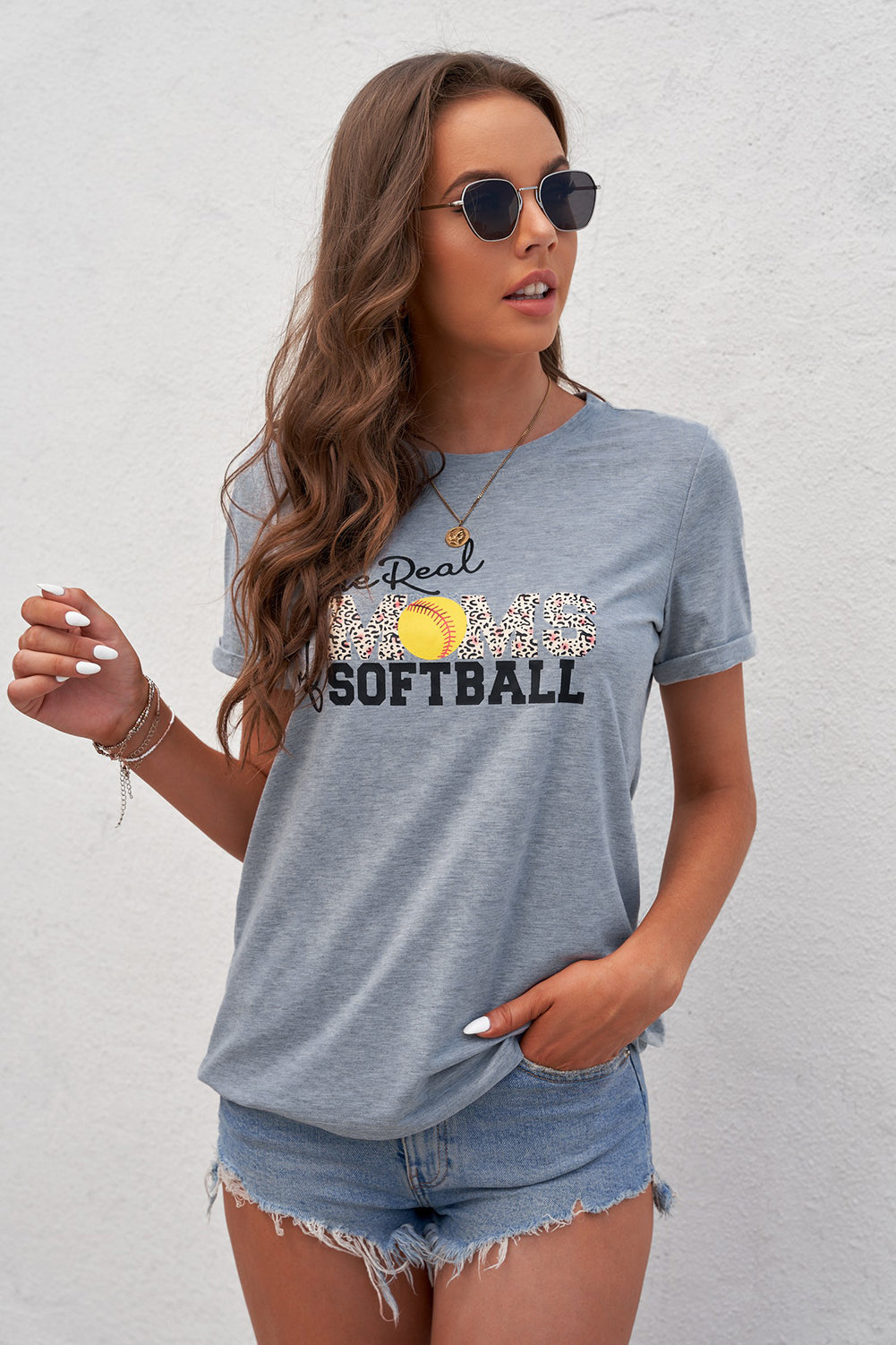 THE REAL MOMS OF SOFTBALL Graphic Tee - nailedmoms