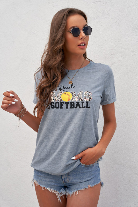 THE REAL MOMS OF SOFTBALL Graphic Tee - nailedmoms