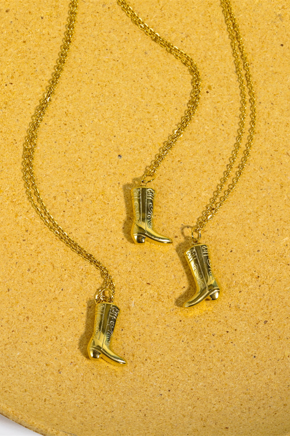 Cowboy Boot Pendant Stainless Steel Necklace - nailedmoms