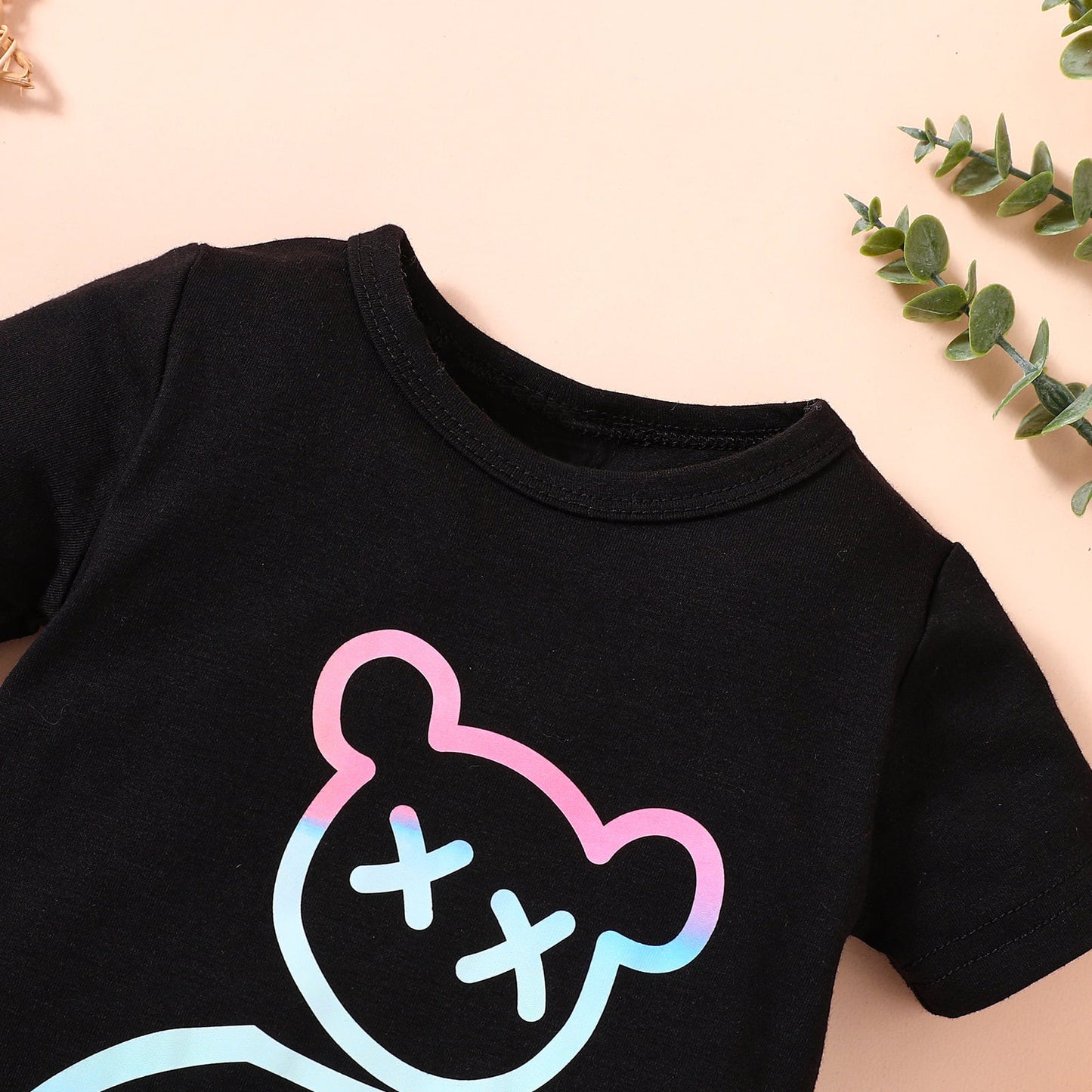 Baby Bear Graphic Short Sleeve Romper - nailedmoms