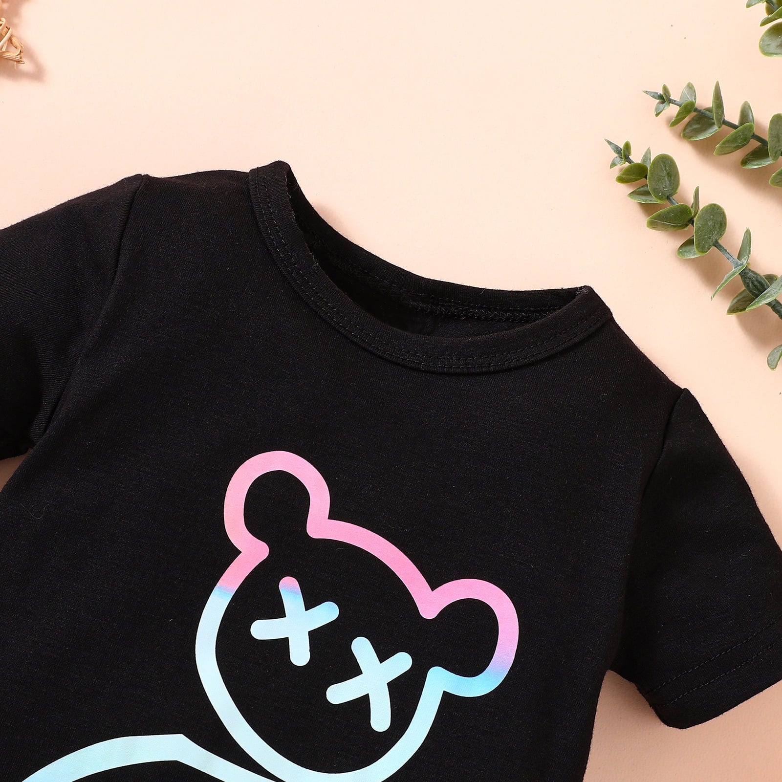 Baby Bear Graphic Short Sleeve Romper - nailedmoms
