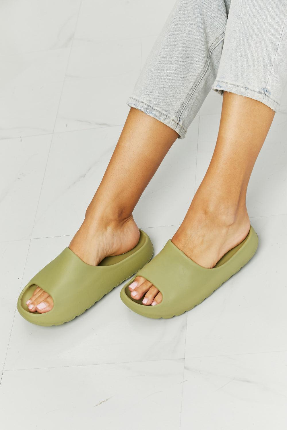 NOOK JOI In My Comfort Zone Slides in Green - nailedmoms