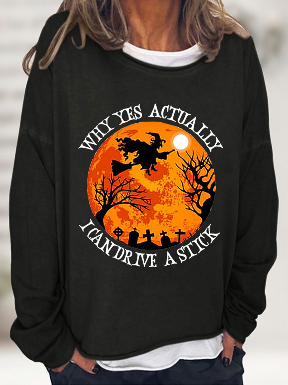 Full Size Graphic Round Neck Sweatshirt - nailedmoms