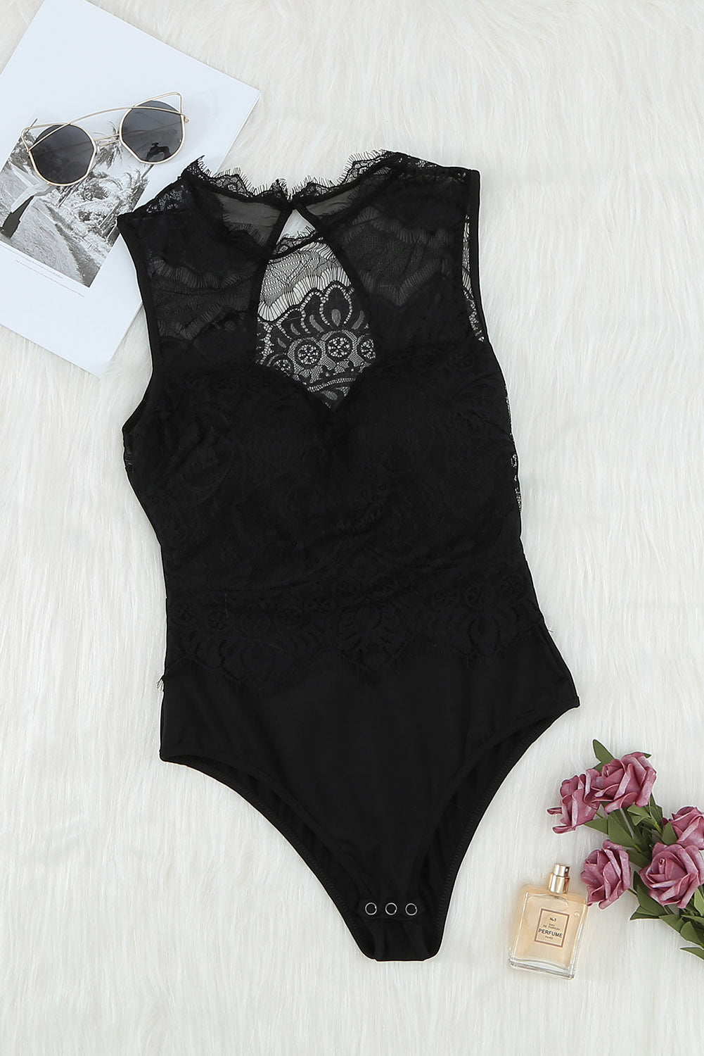 Open Back Sleeveless Bodysuit - nailedmoms