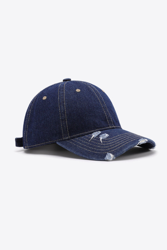Distressed Adjustable Baseball Cap - nailedmoms