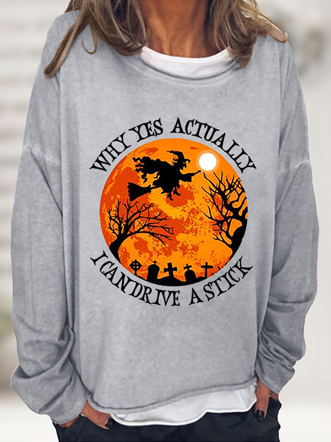 Full Size Graphic Round Neck Sweatshirt - nailedmoms